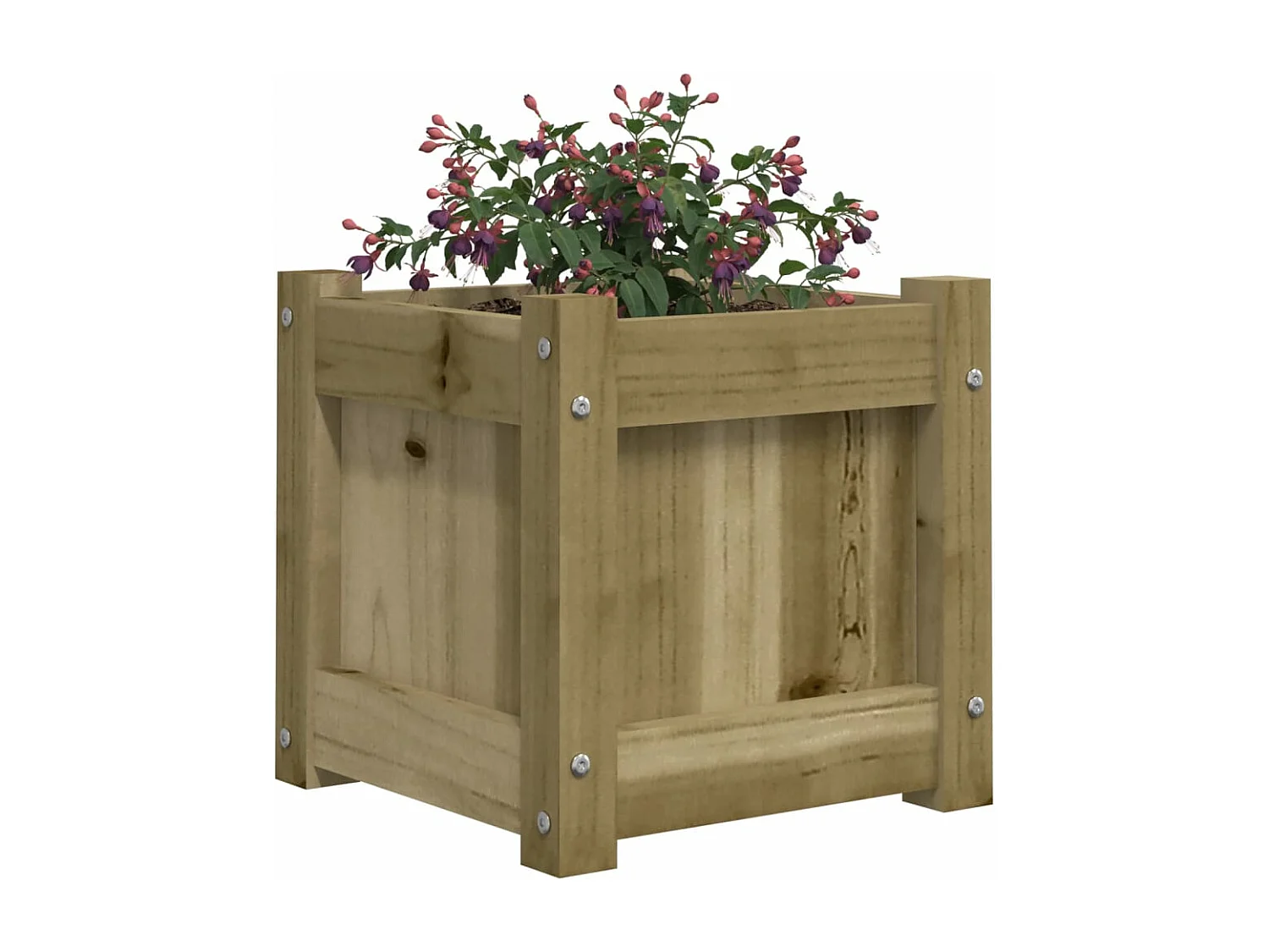 Fioriera da Giardino 31x31x31 cm in Legno di Pino Impregnato