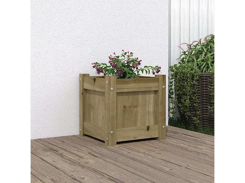 Fioriera da Giardino 31x31x31 cm in Legno di Pino Impregnato