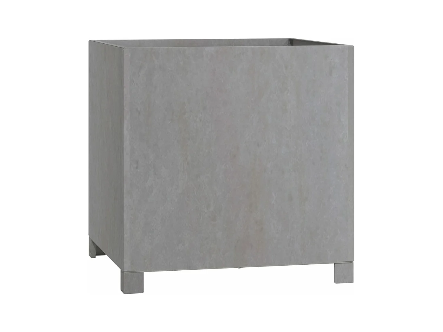 Plantenbak met poten roestig 49x47x50 cm cortenstaal