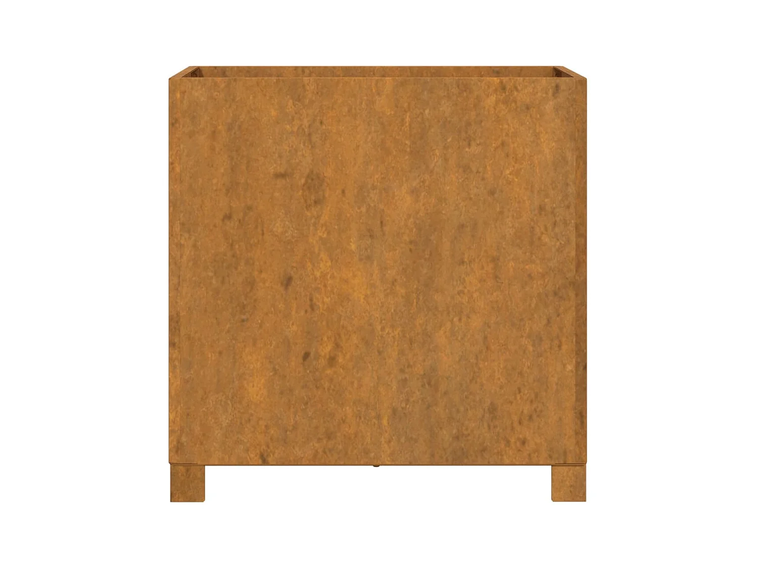 Plantenbak met poten roestig 49x47x50 cm cortenstaal