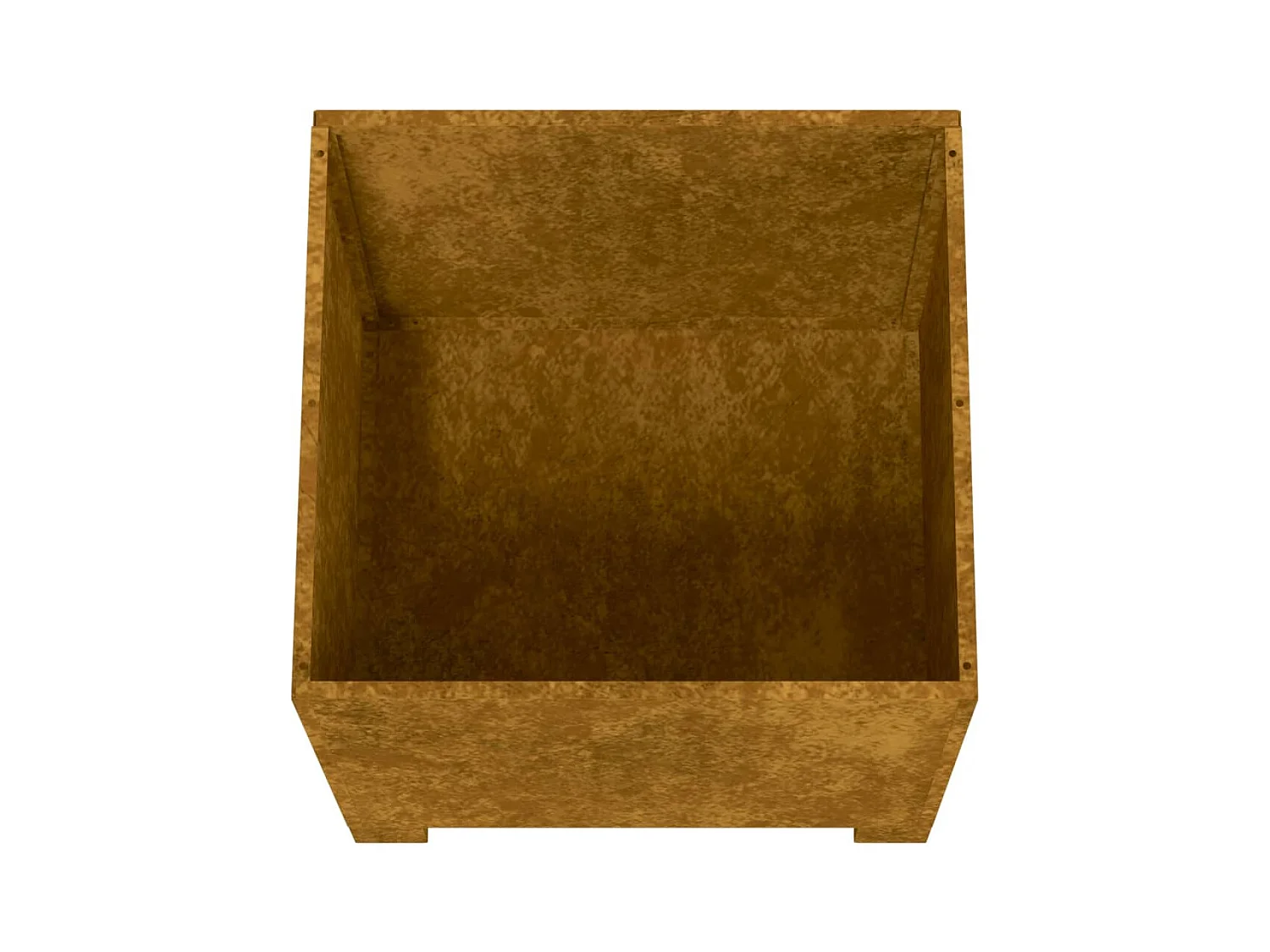 Plantenbak met poten roestig 49x47x50 cm cortenstaal
