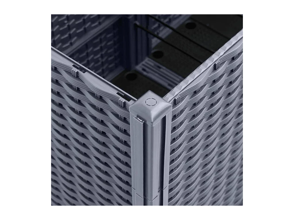 Jardinière avec treillis bleu gris 160x120x140 cm PP