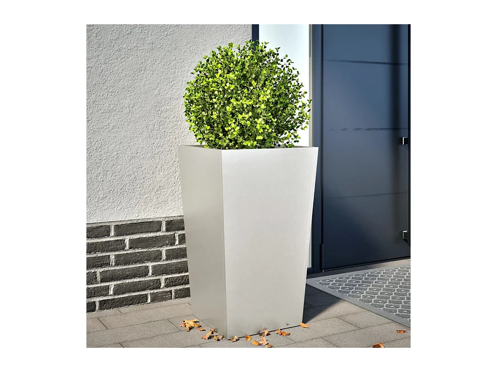 Jardinière 45x45x75 cm acier inoxydable