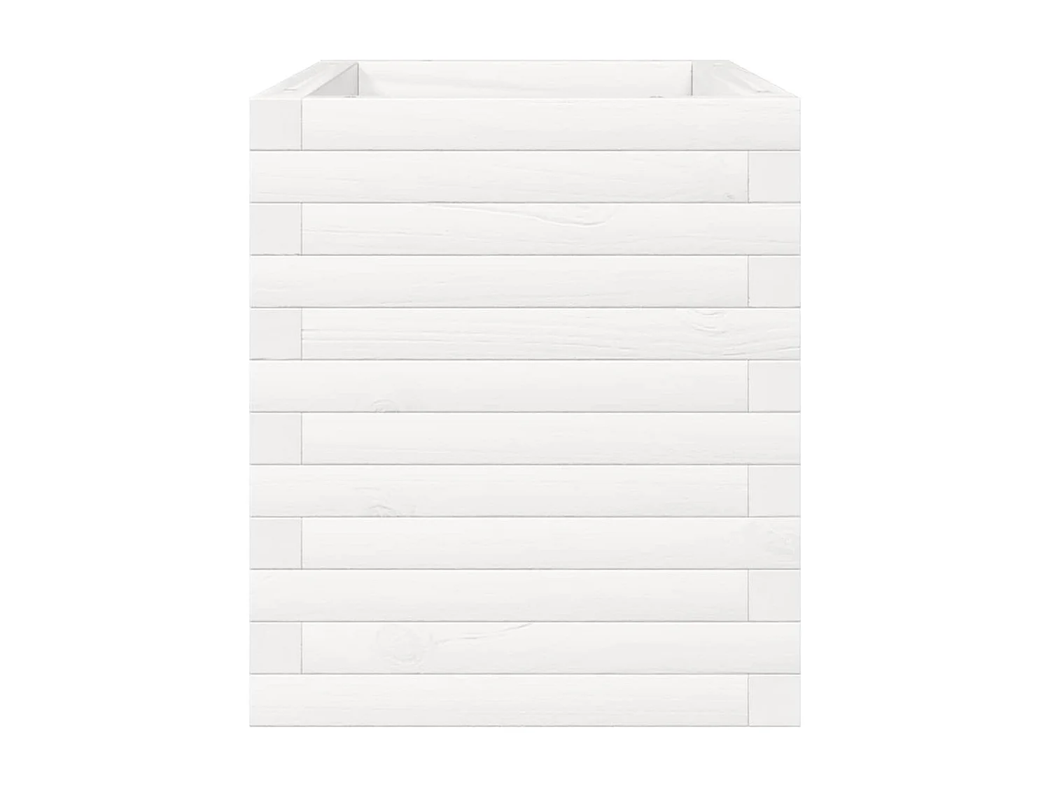 Jardinière blanc 70x40x45,5 cm bois de pin massif