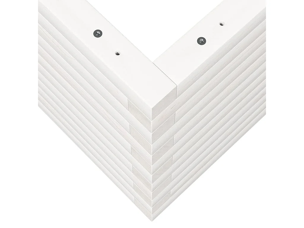 Jardinière blanc 70x40x45,5 cm bois de pin massif