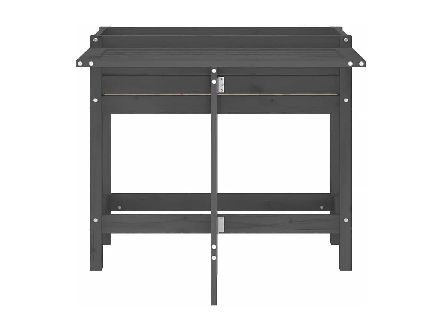 Jardinière de jardin avec dessus pliable gris bois pin massif