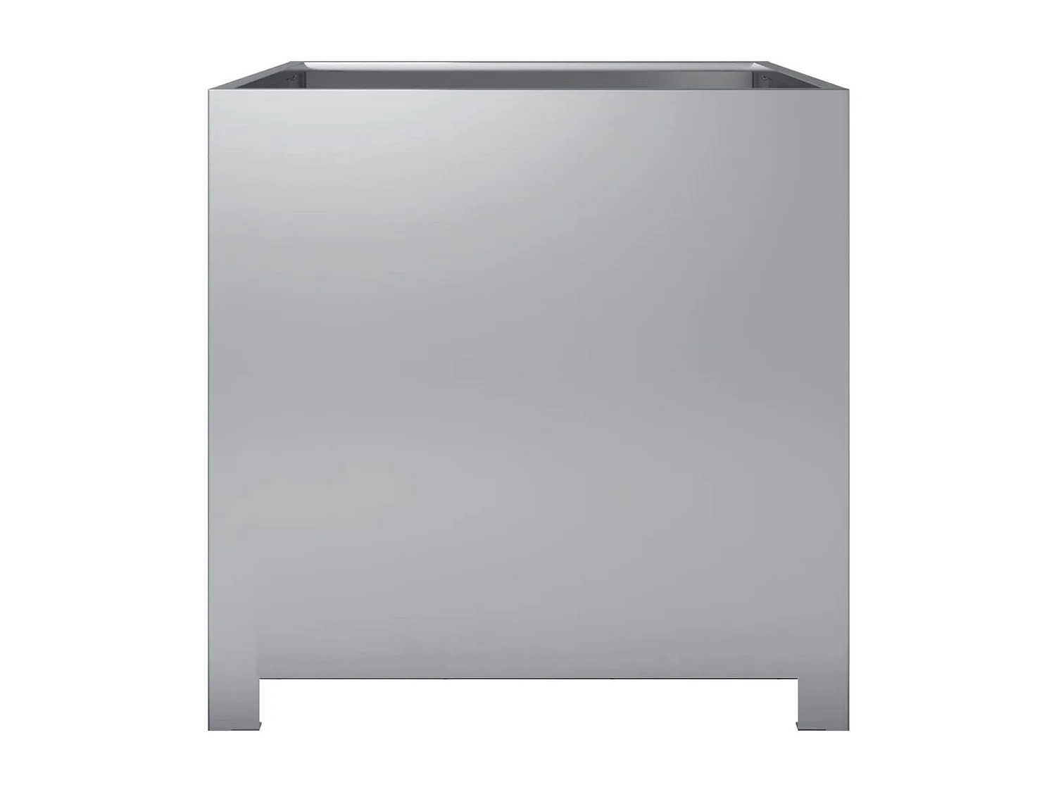 Vaso/floreira de jardim 50x50x50 cm aço galvanizado