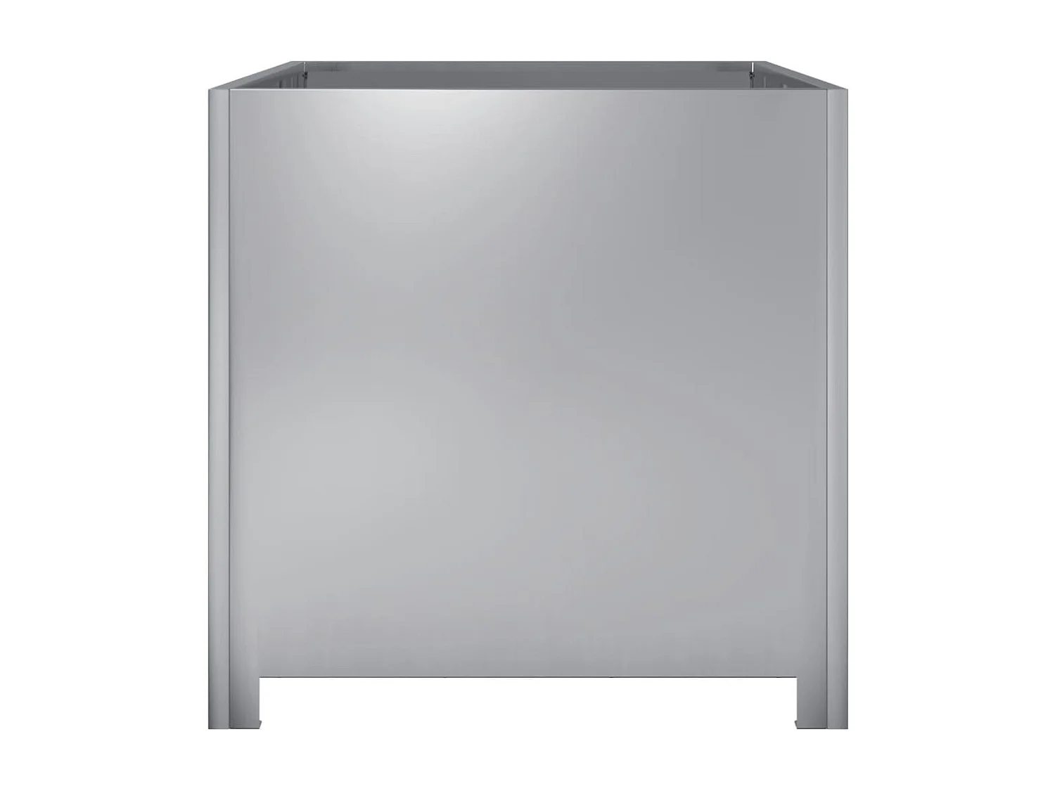 Vaso/floreira de jardim 50x50x50 cm aço galvanizado