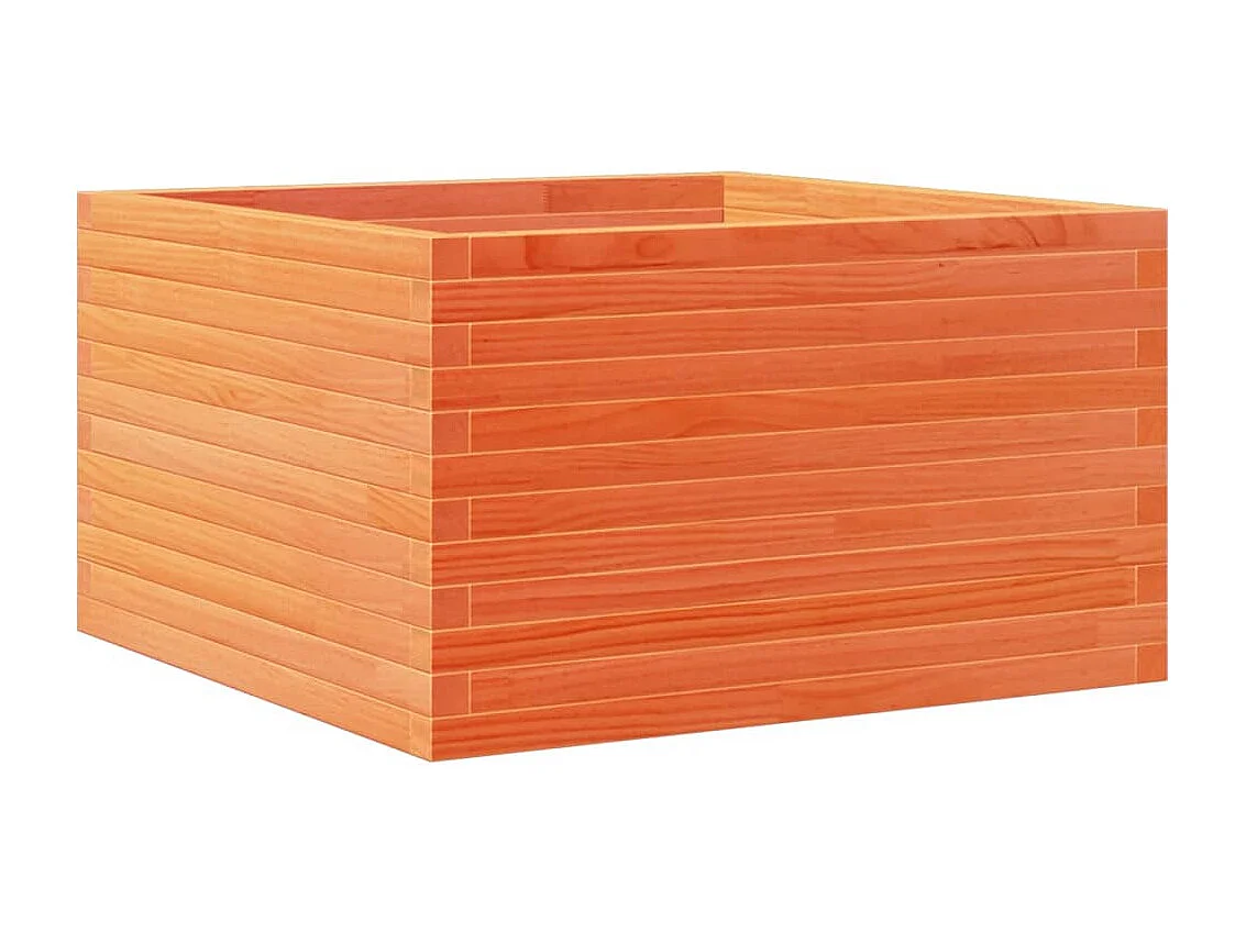 Pflanzkübel Wachsbraun 80x80x45,5 cm Massivholz Kiefer