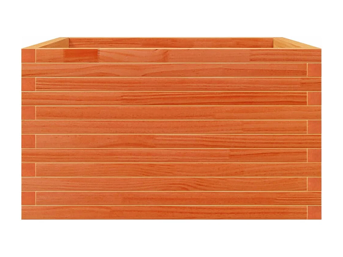 Pflanzkübel Wachsbraun 80x80x45,5 cm Massivholz Kiefer