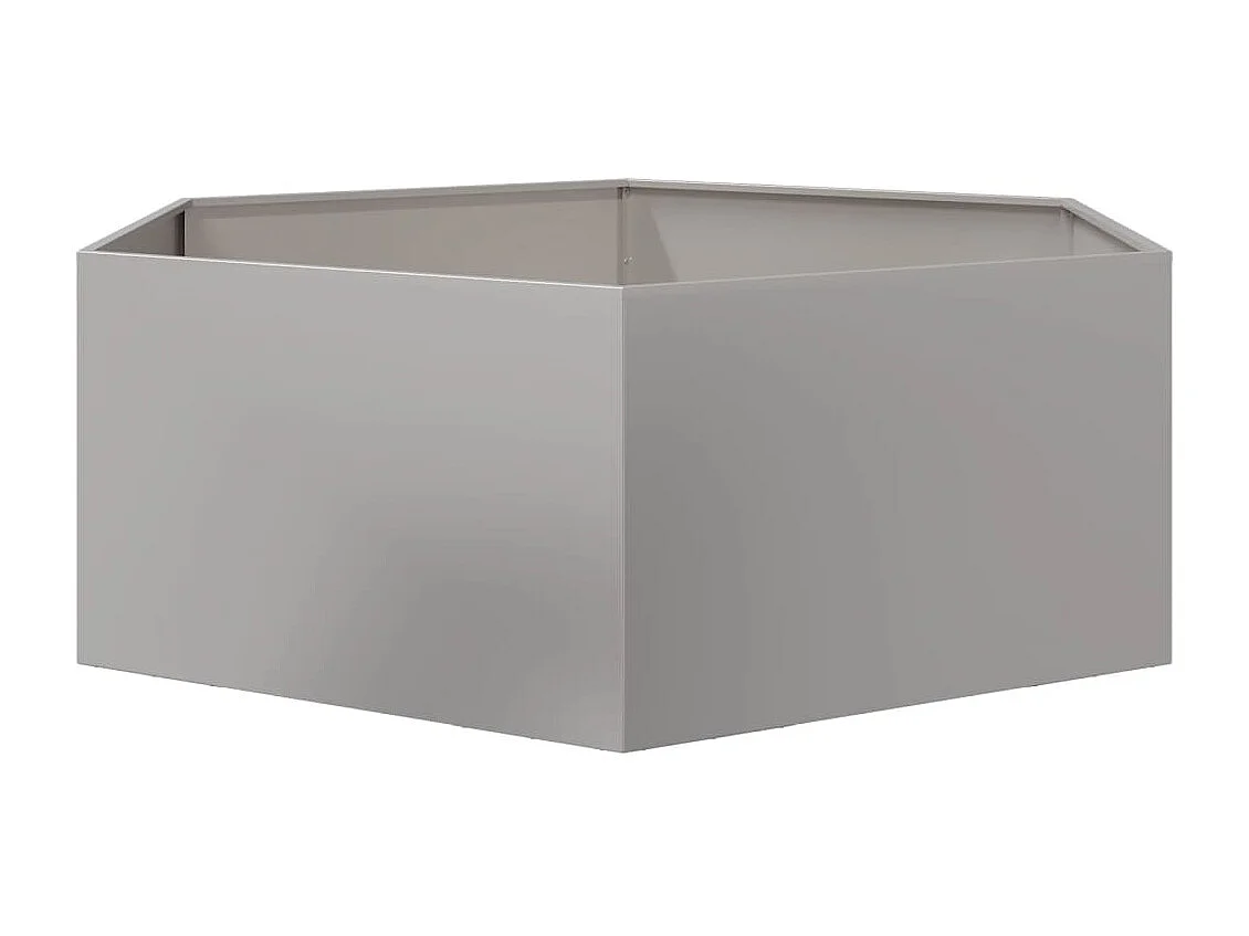 Jardinière hexagone 138x120x45 cm acier inoxydable
