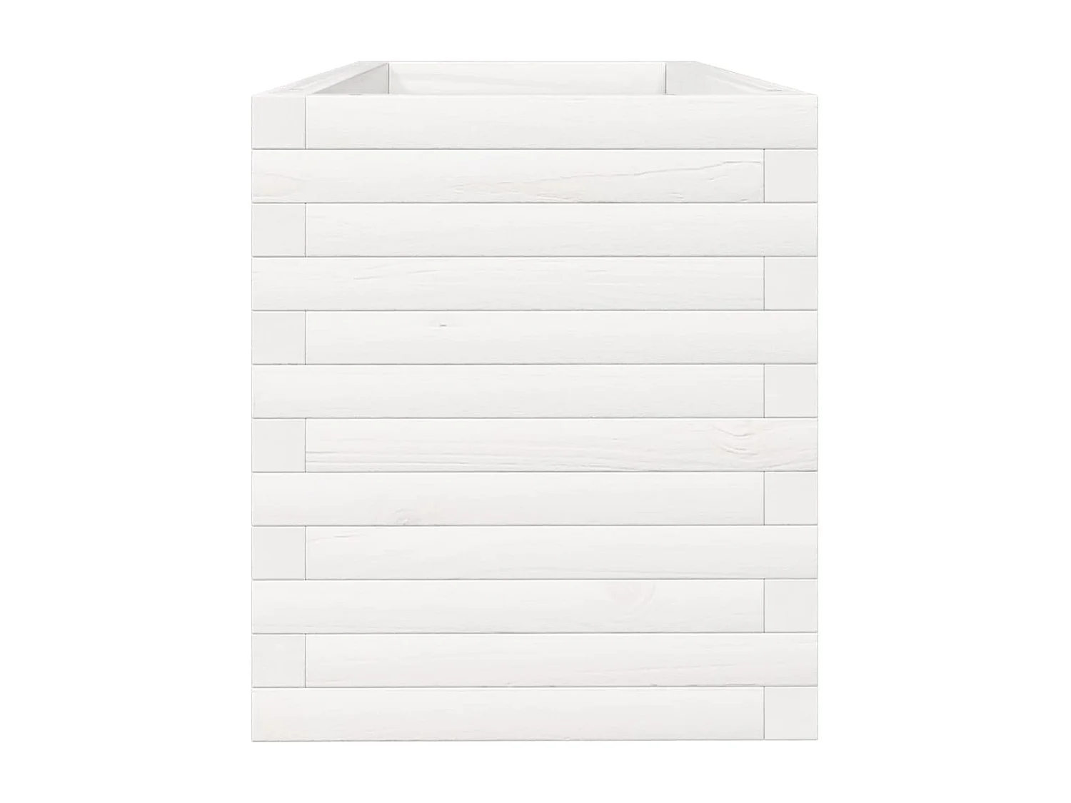 Jardinière blanc 110x40x45,5 cm bois de pin massif