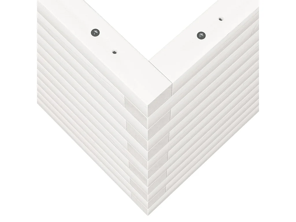 Jardinière blanc 110x40x45,5 cm bois de pin massif