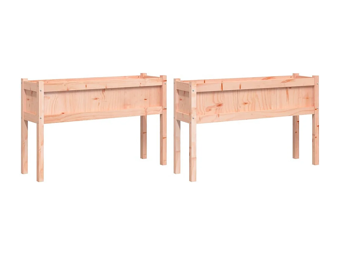 Jardinières 2 pcs avec pieds bois massif douglas