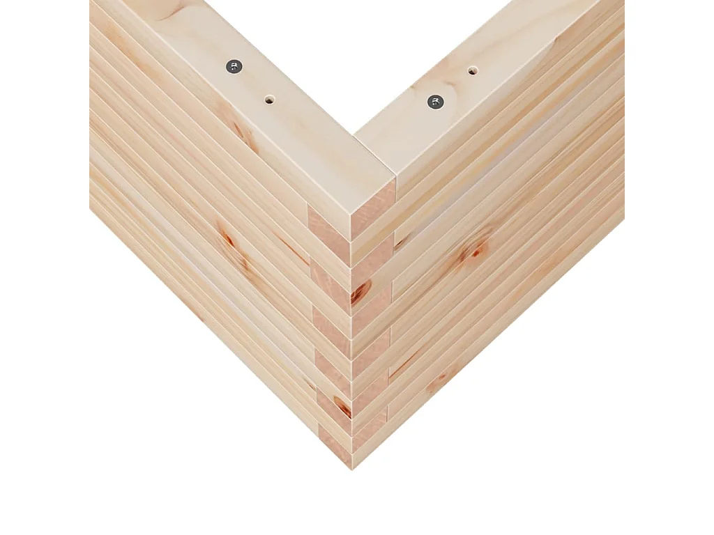 Fioriera da Giardino 50x50x46 cm in Legno Massello di Pino