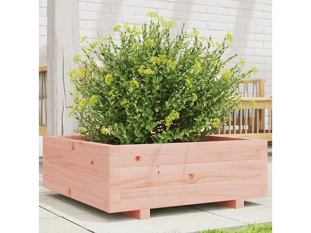 Fioriera da Giardino 70x70x26,5 cm in Legno Massello di Douglas