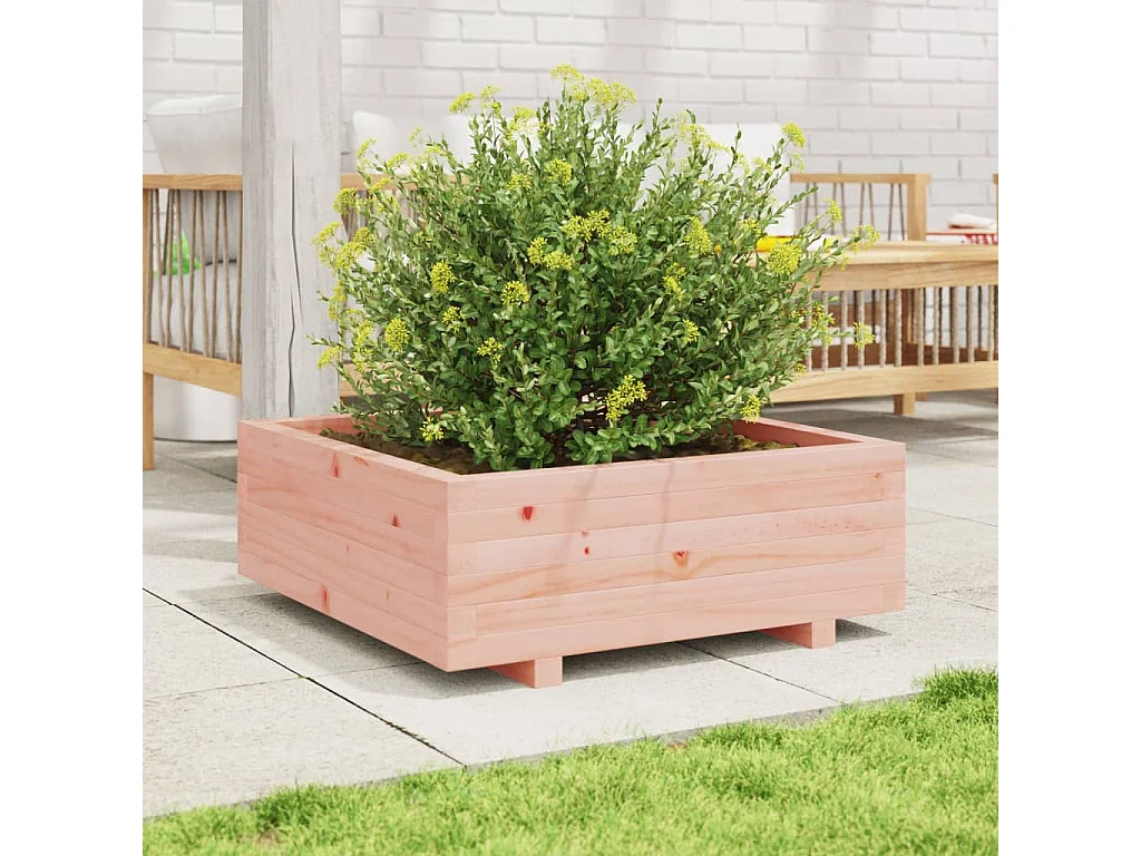 Fioriera da Giardino 70x70x26,5 cm in Legno Massello di Douglas