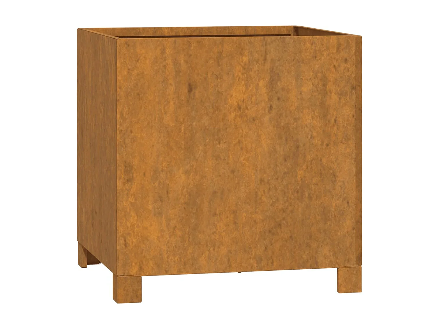 Vaso/floreira com pernas 42x40x43 cm aço corten cor enferrujado