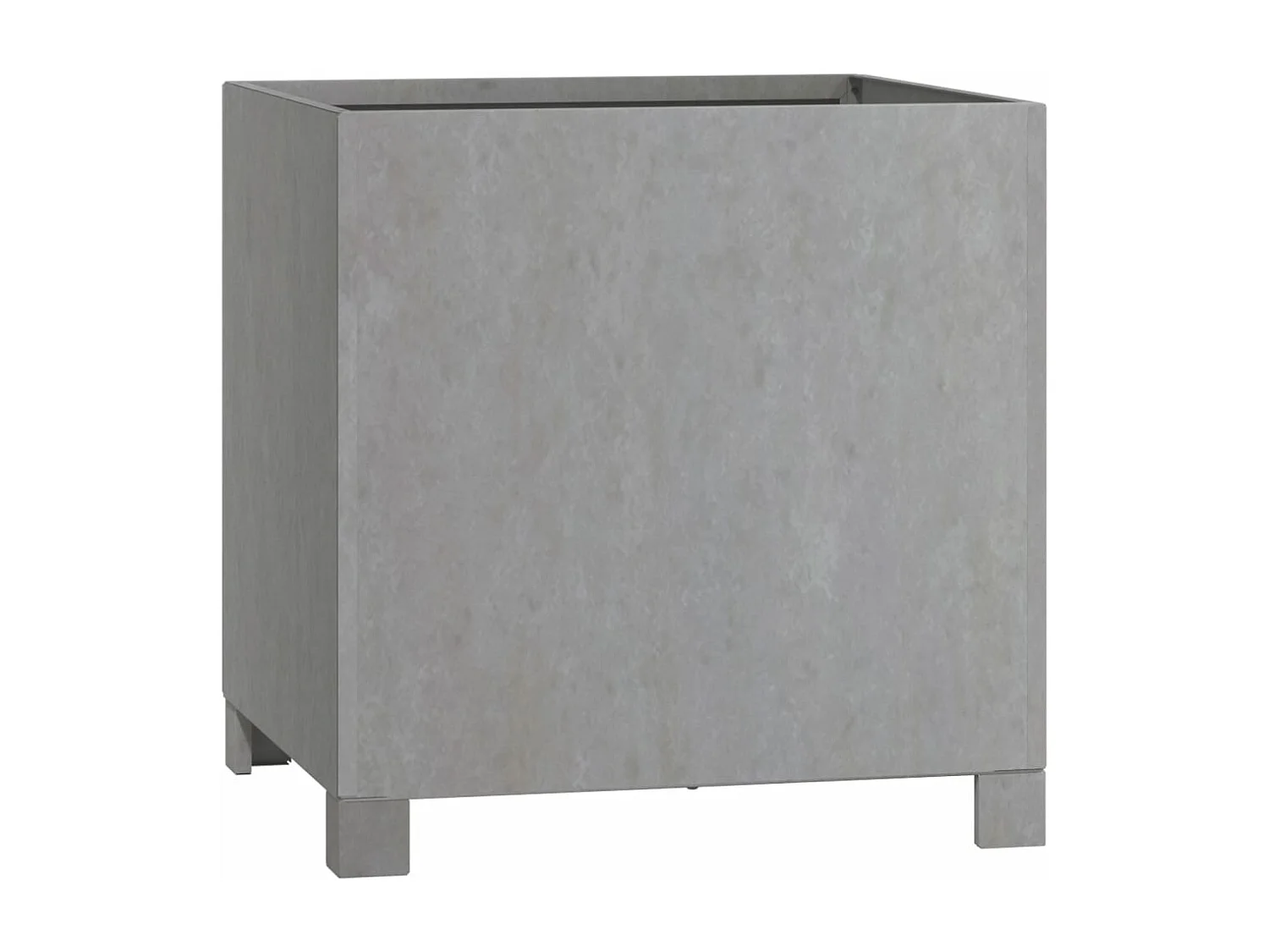 Vaso/floreira com pernas 42x40x43 cm aço corten cor enferrujado