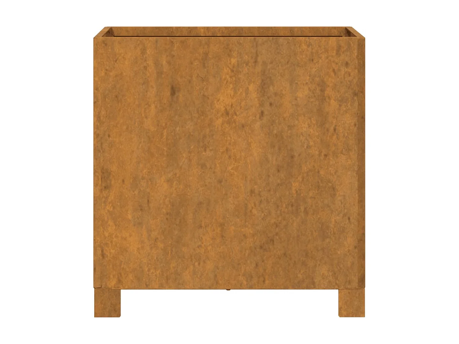 Vaso/floreira com pernas 42x40x43 cm aço corten cor enferrujado