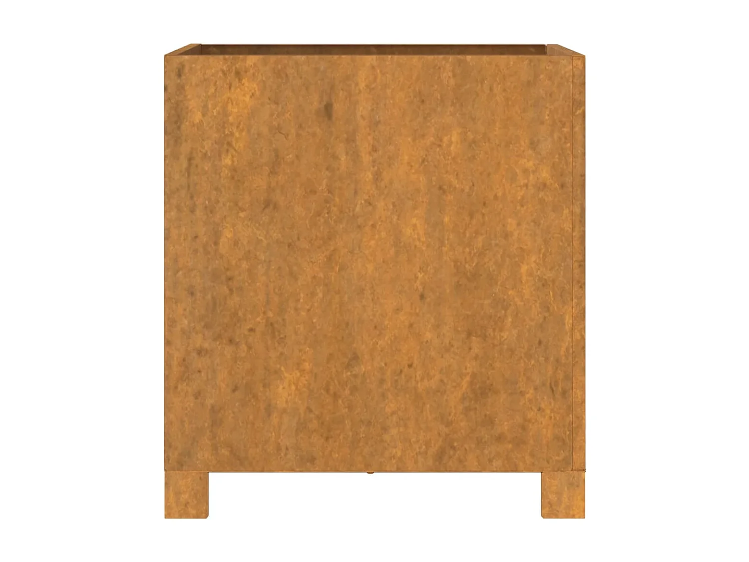Vaso/floreira com pernas 42x40x43 cm aço corten cor enferrujado