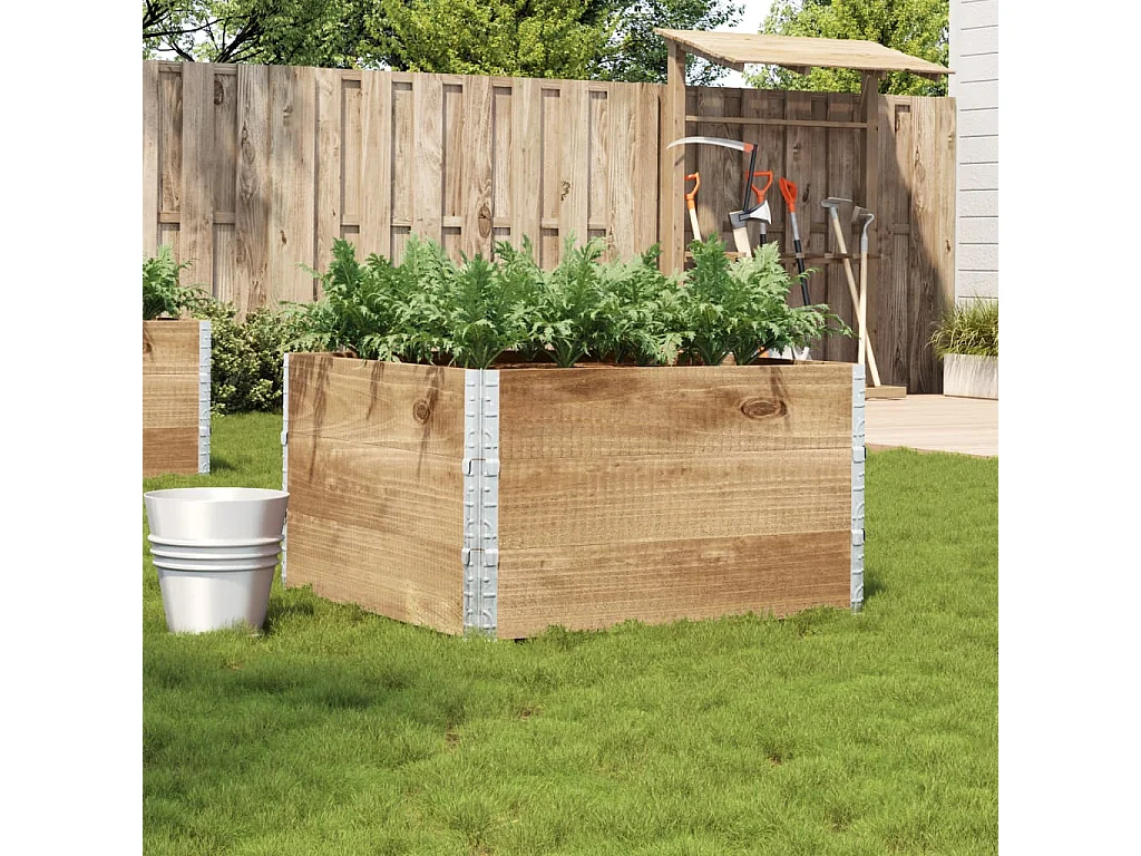 Fioriera da Giardino 100x100 cm in Legno Massello di Pino