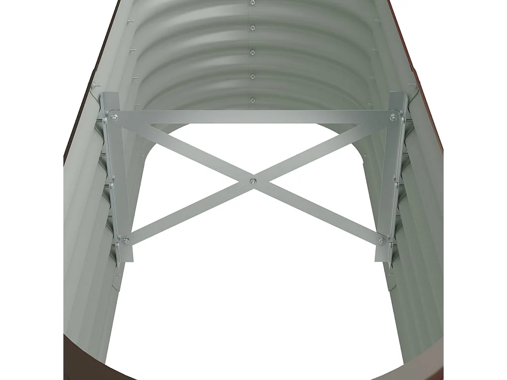 Letto Giardino Acciaio Verniciato a Polvere 114x40x36cm Marrone