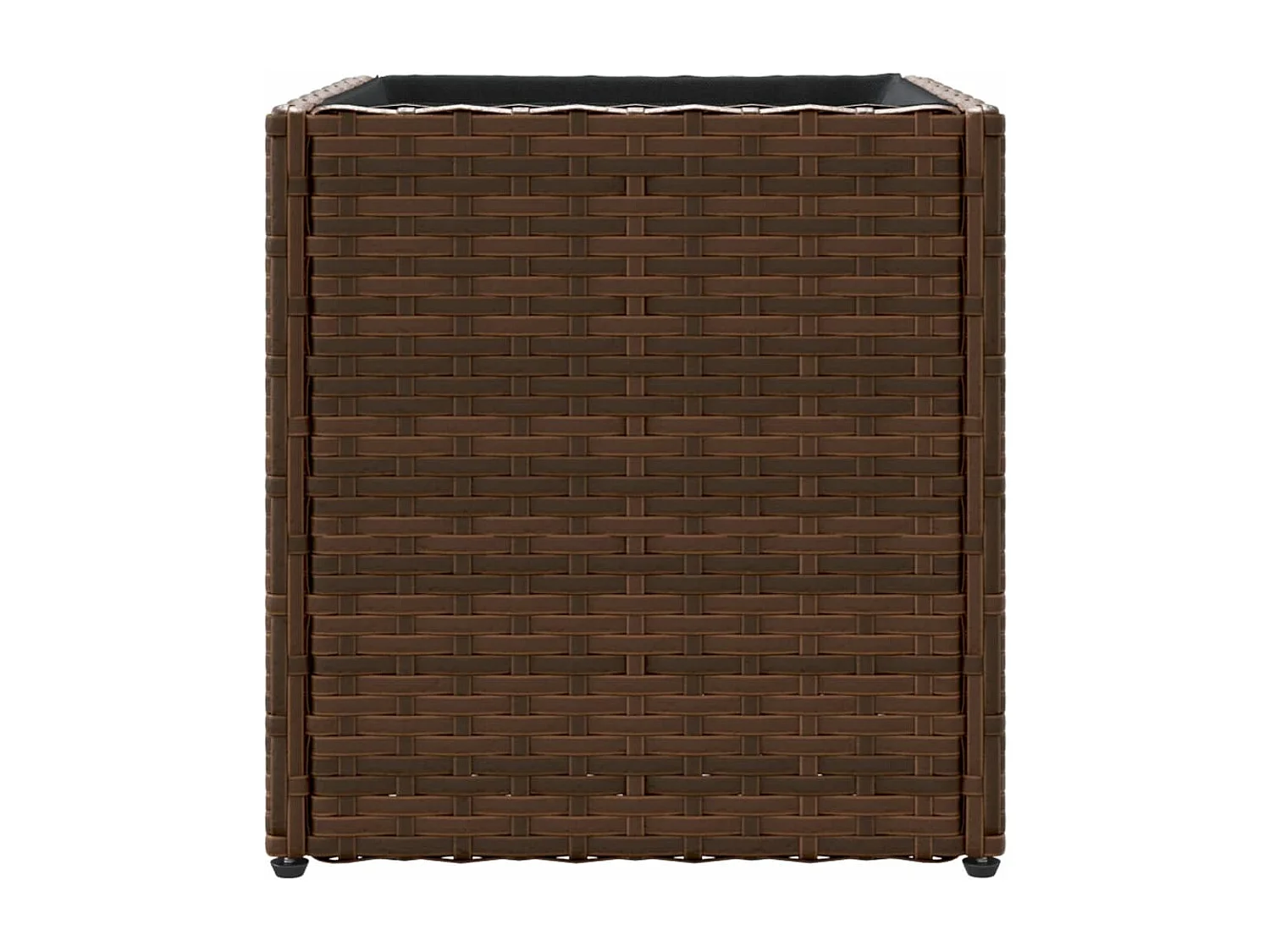 Jardinières 2 pcs marron 36x30x32 cm résine tressée