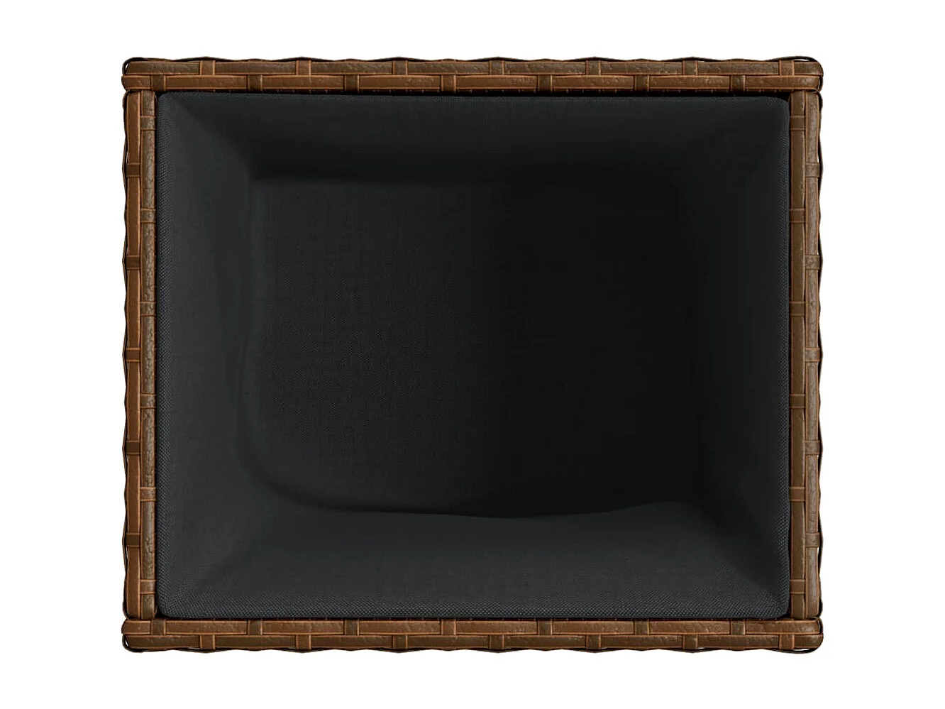 Jardinières 2 pcs marron 36x30x32 cm résine tressée