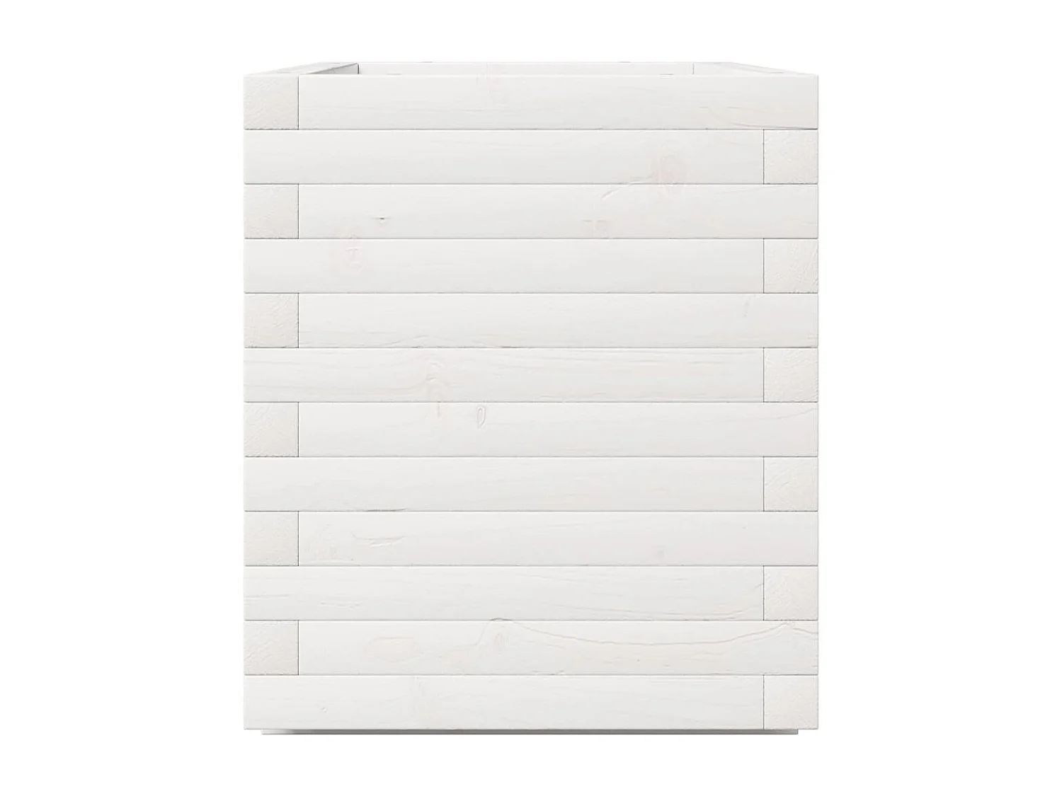 Jardinière blanc 70x40x49,5 cm bois de pin massif