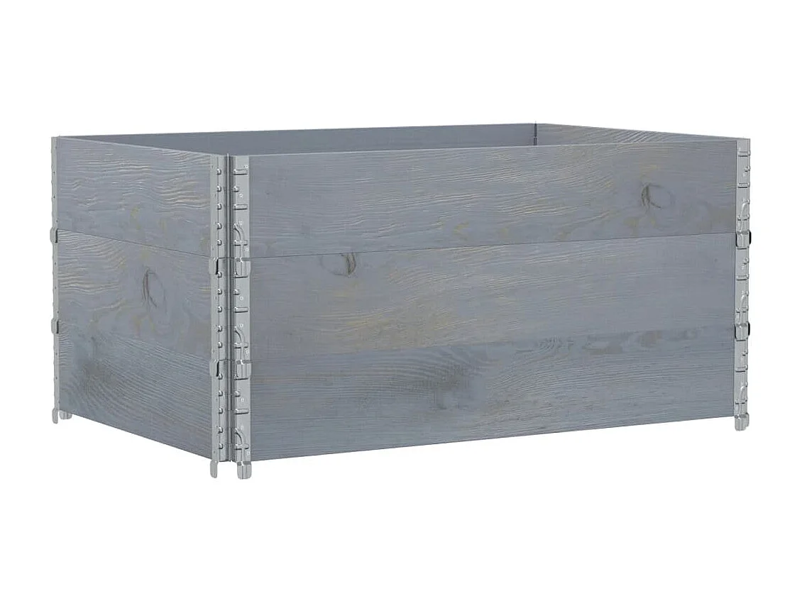 Pflanzkasten Grau 120x80 cm Massivholz Kiefer