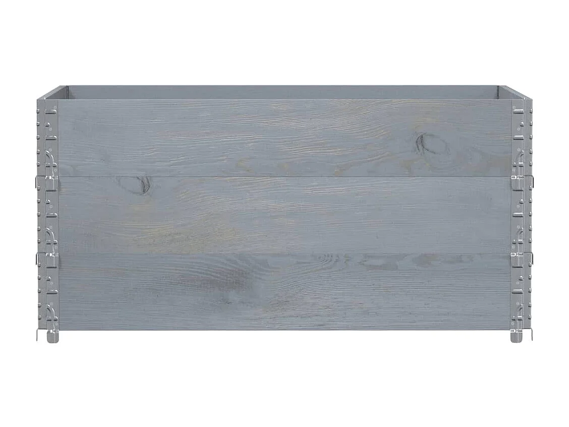 Pflanzkasten Grau 120x80 cm Massivholz Kiefer