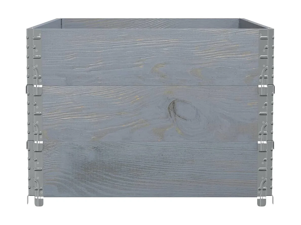 Pflanzkasten Grau 120x80 cm Massivholz Kiefer