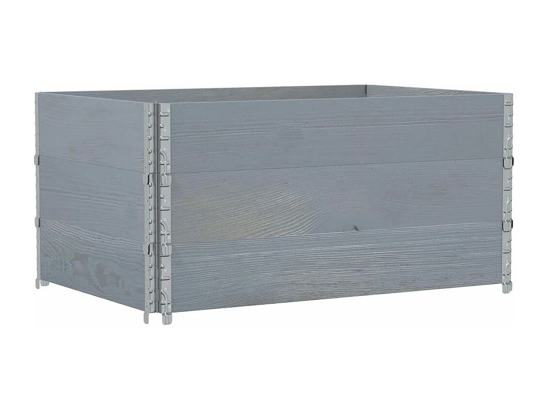 Pflanzkasten Grau 120x80 cm Massivholz Kiefer