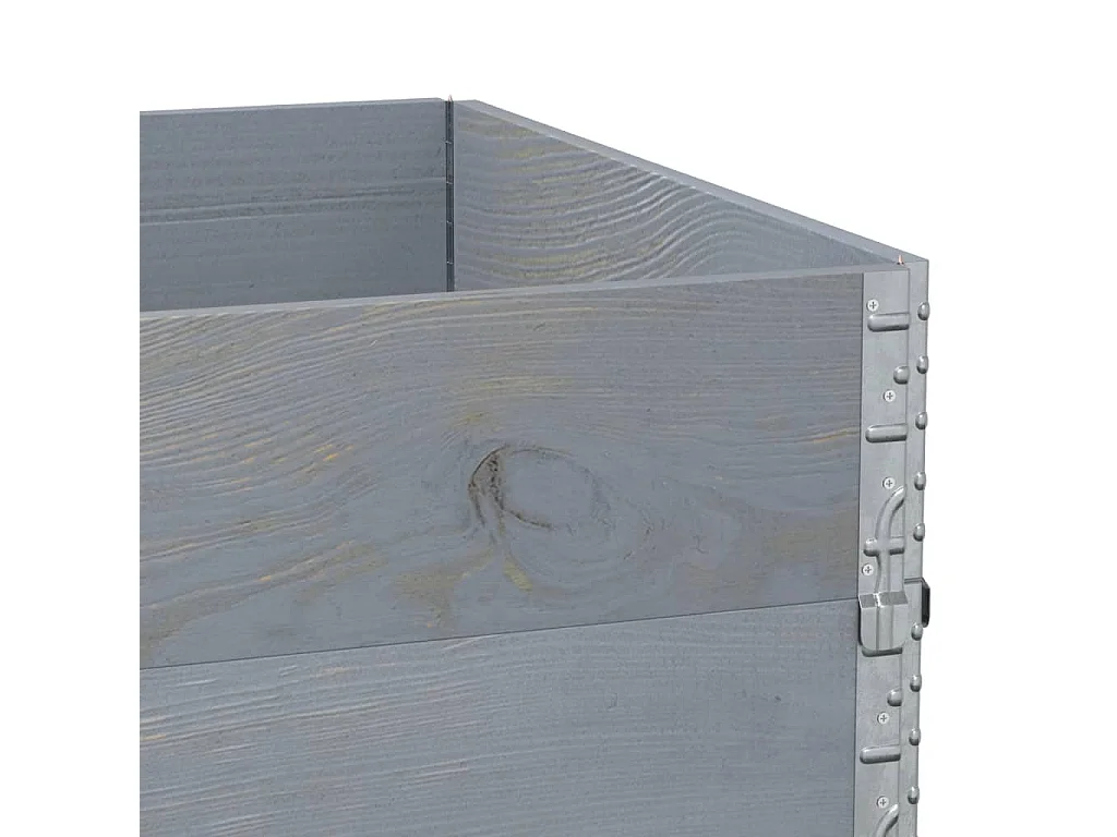 Pflanzkasten Grau 120x80 cm Massivholz Kiefer