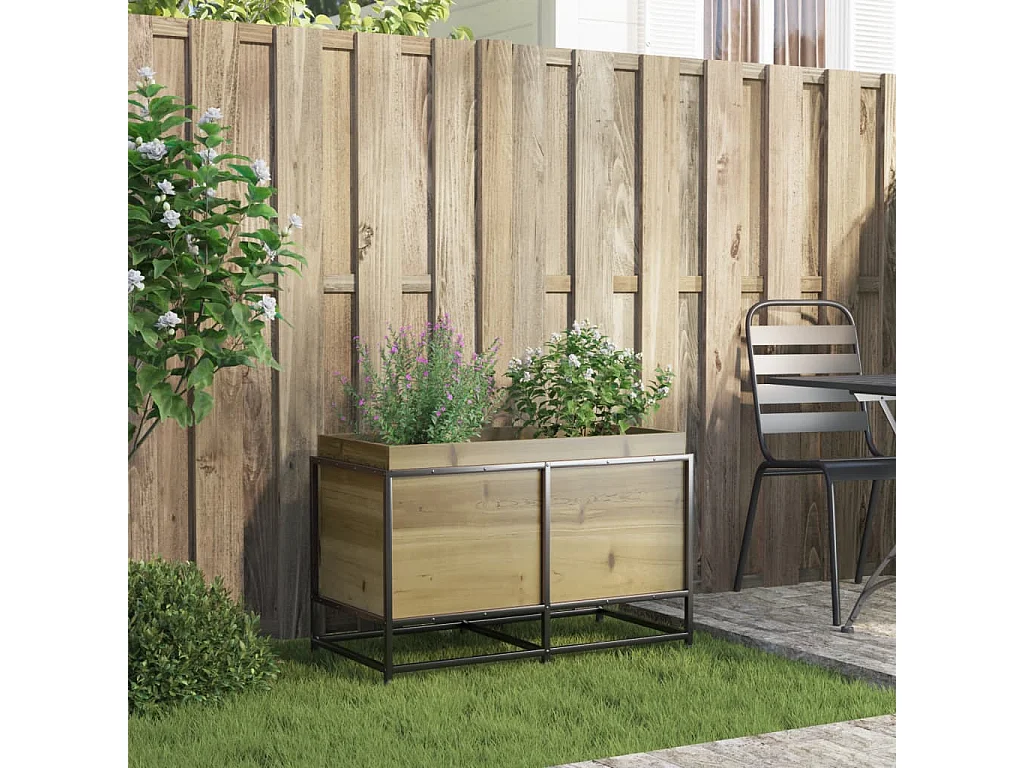 Fioriera da Giardino 80x40x50 cm in Legno di Pino Impregnato