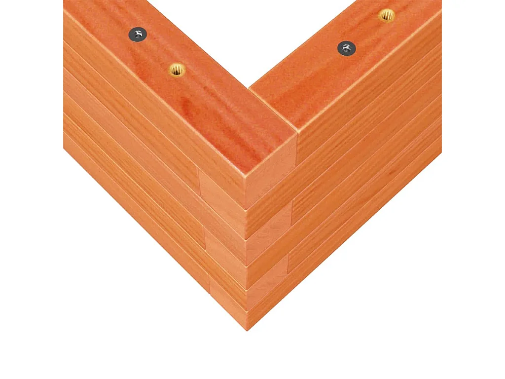 Jardinière cire marron 110x40x23 cm bois de pin massif