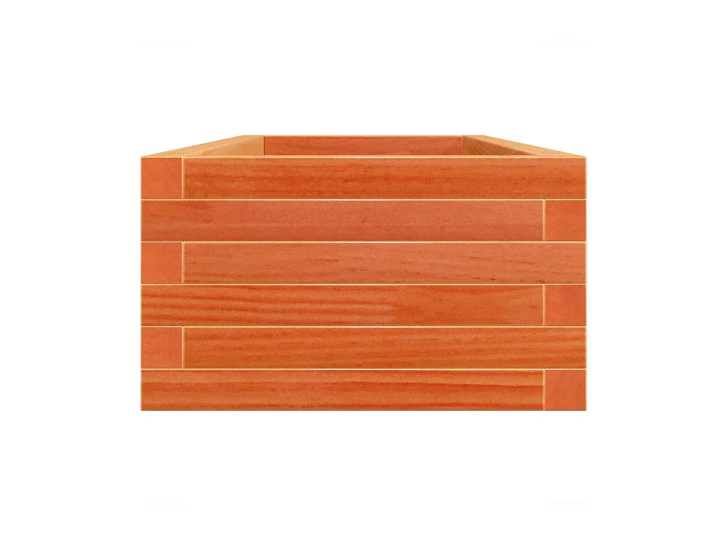 Jardinière cire marron 110x40x23 cm bois de pin massif