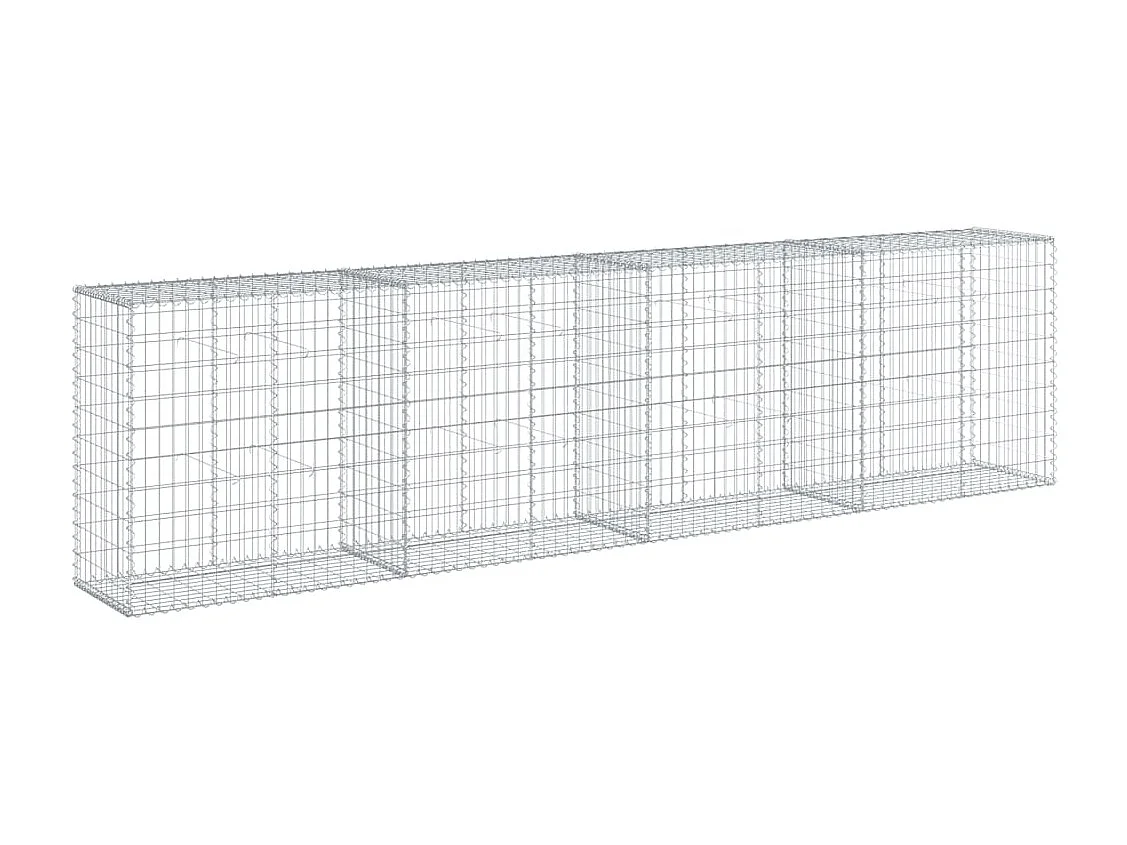 Cesto gabião com cobertura 400x50x100 cm ferro galvanizado