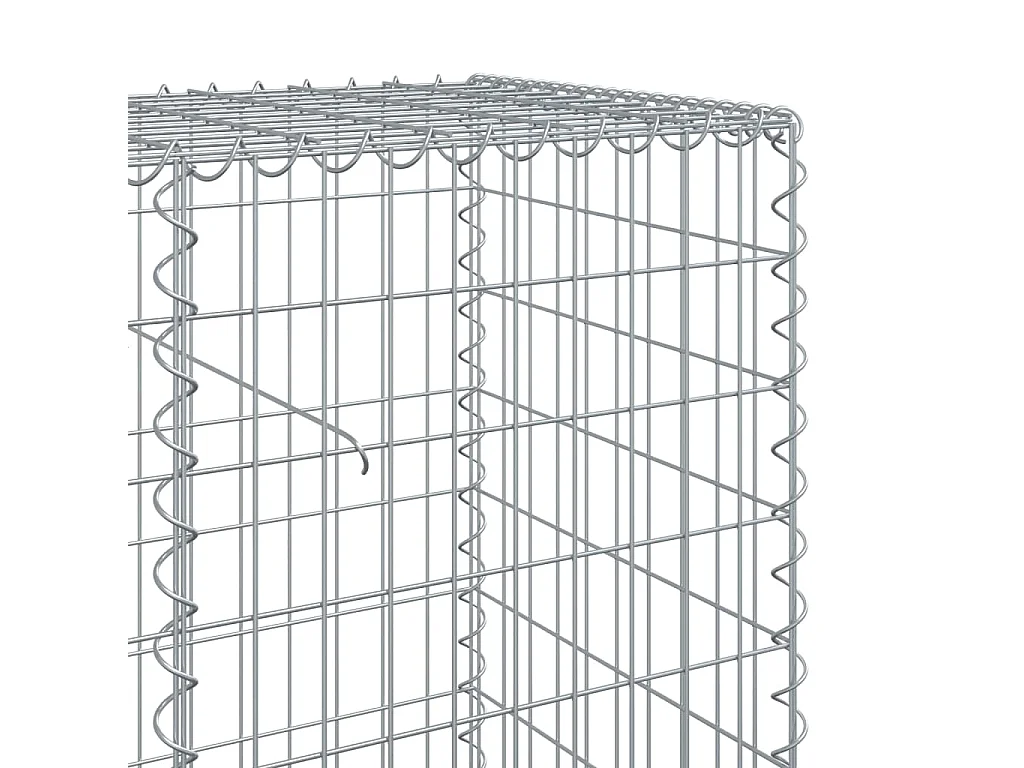 Cesto gabião com cobertura 400x50x100 cm ferro galvanizado