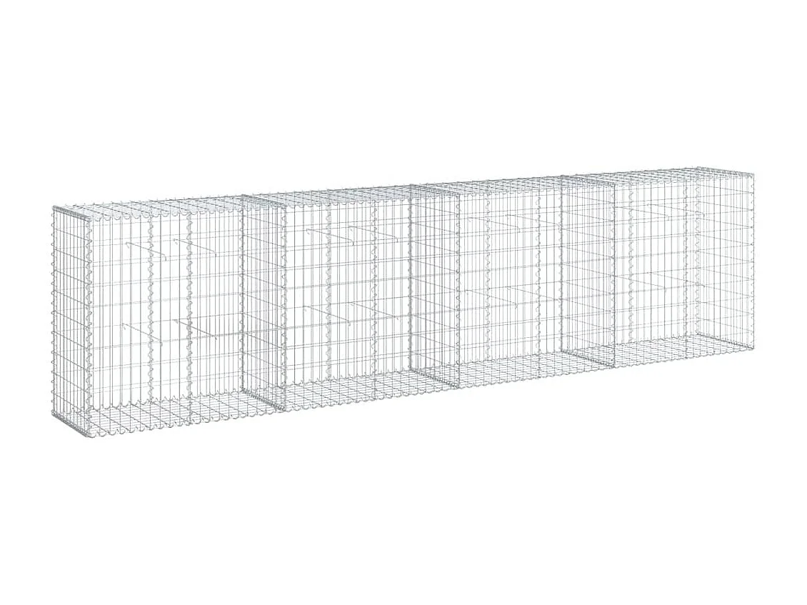 Panier gabion avec couvercle 400x50x100 cm fer galvanisé