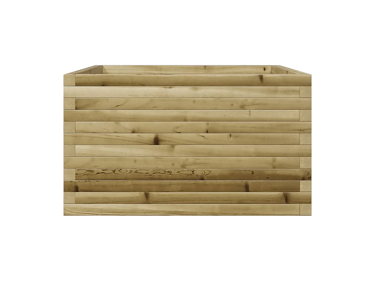 Vaso/floreira de jardim 80x80x45,5 madeira de pinho impregnada