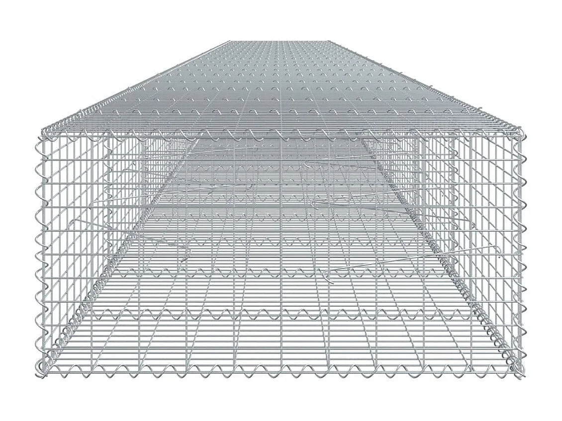 Cesto gabião com cobertura 1000x100x50 cm ferro galvanizado