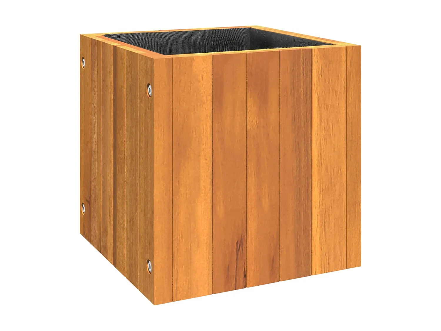 Jardinière 25x25x25 cm bois massif d'acacia