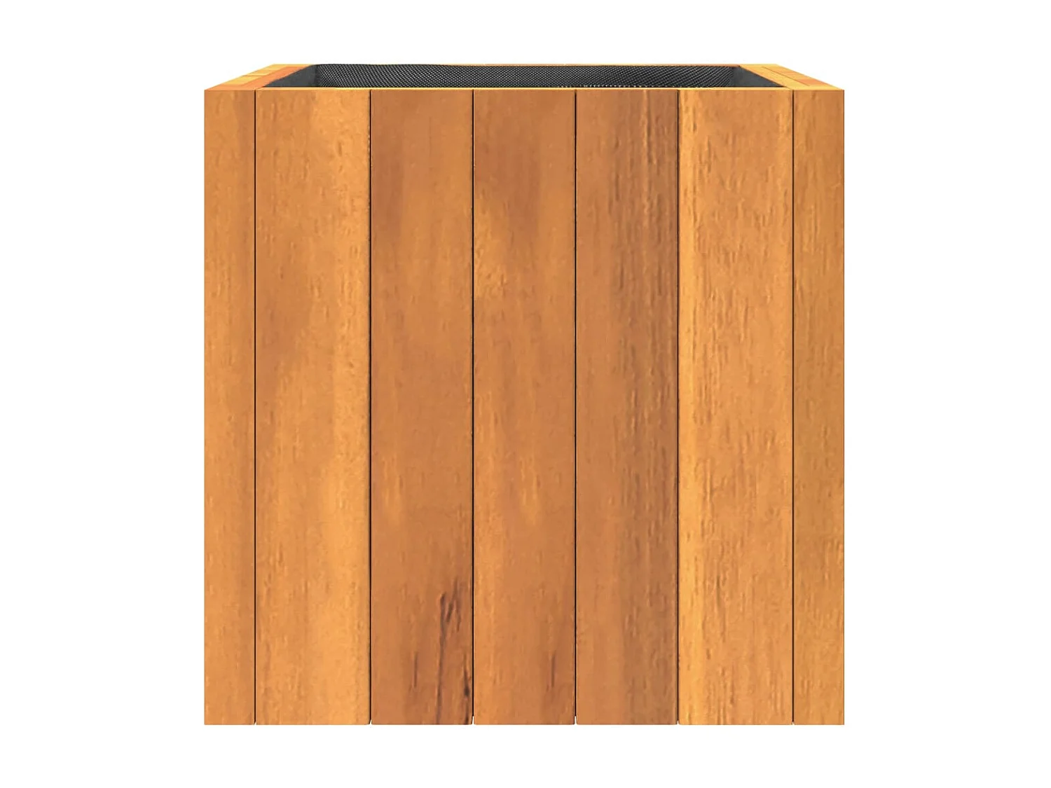 Jardinière 25x25x25 cm bois massif d'acacia