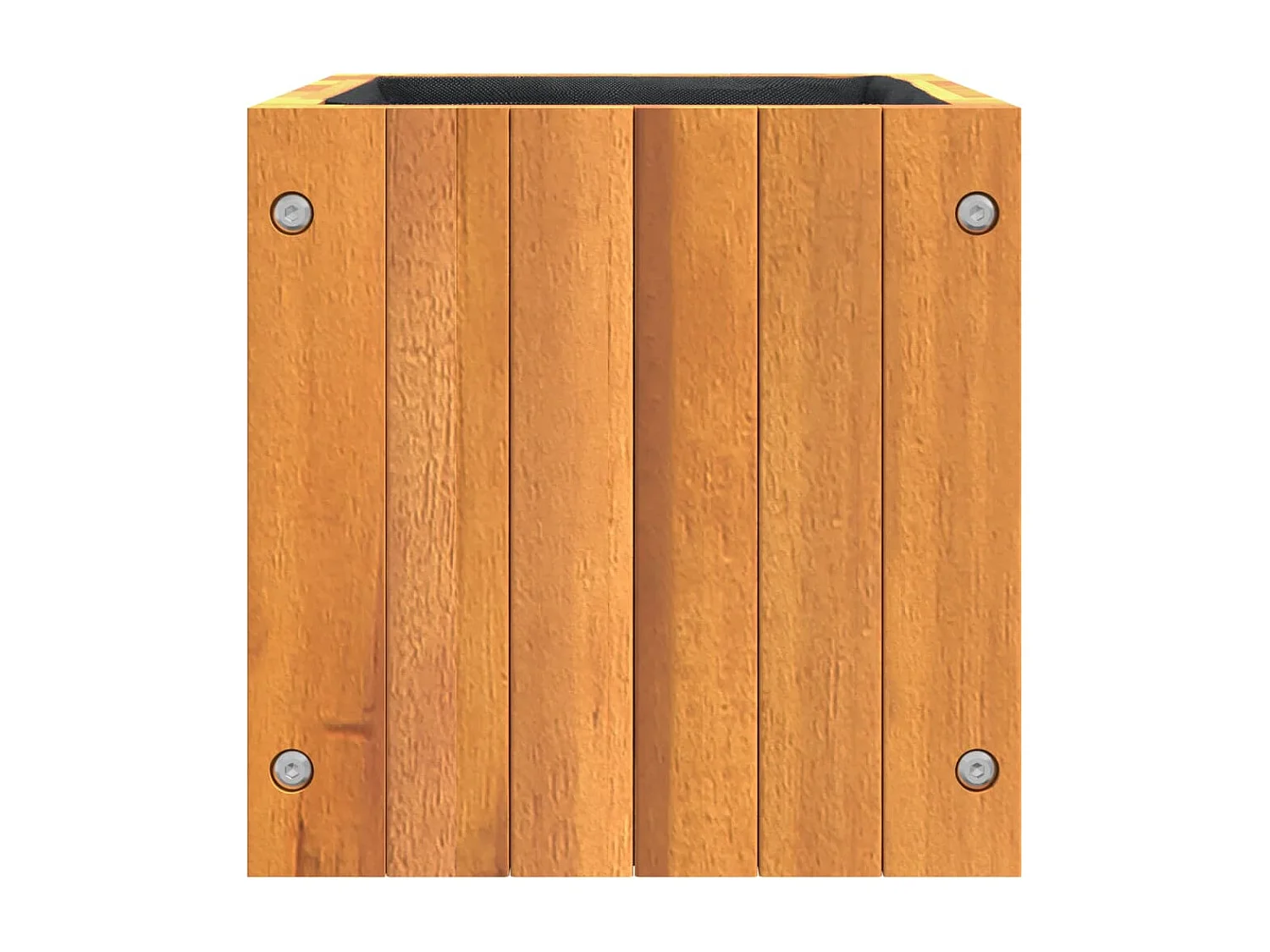 Jardinière 25x25x25 cm bois massif d'acacia