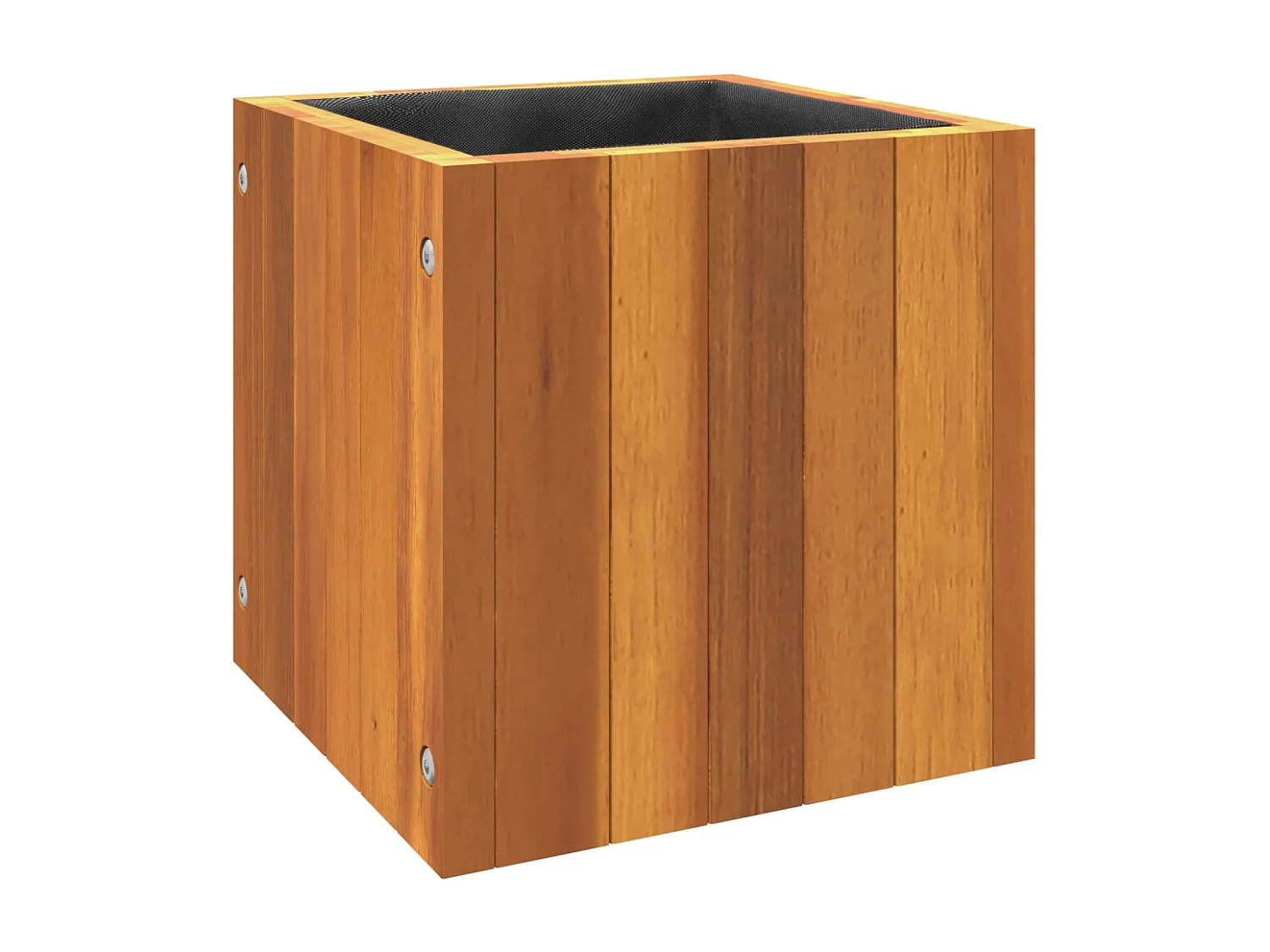 Jardinière 25x25x25 cm bois massif d'acacia