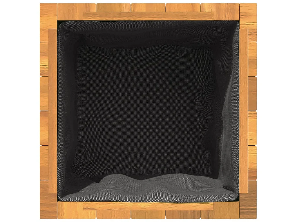 Jardinière 25x25x25 cm bois massif d'acacia