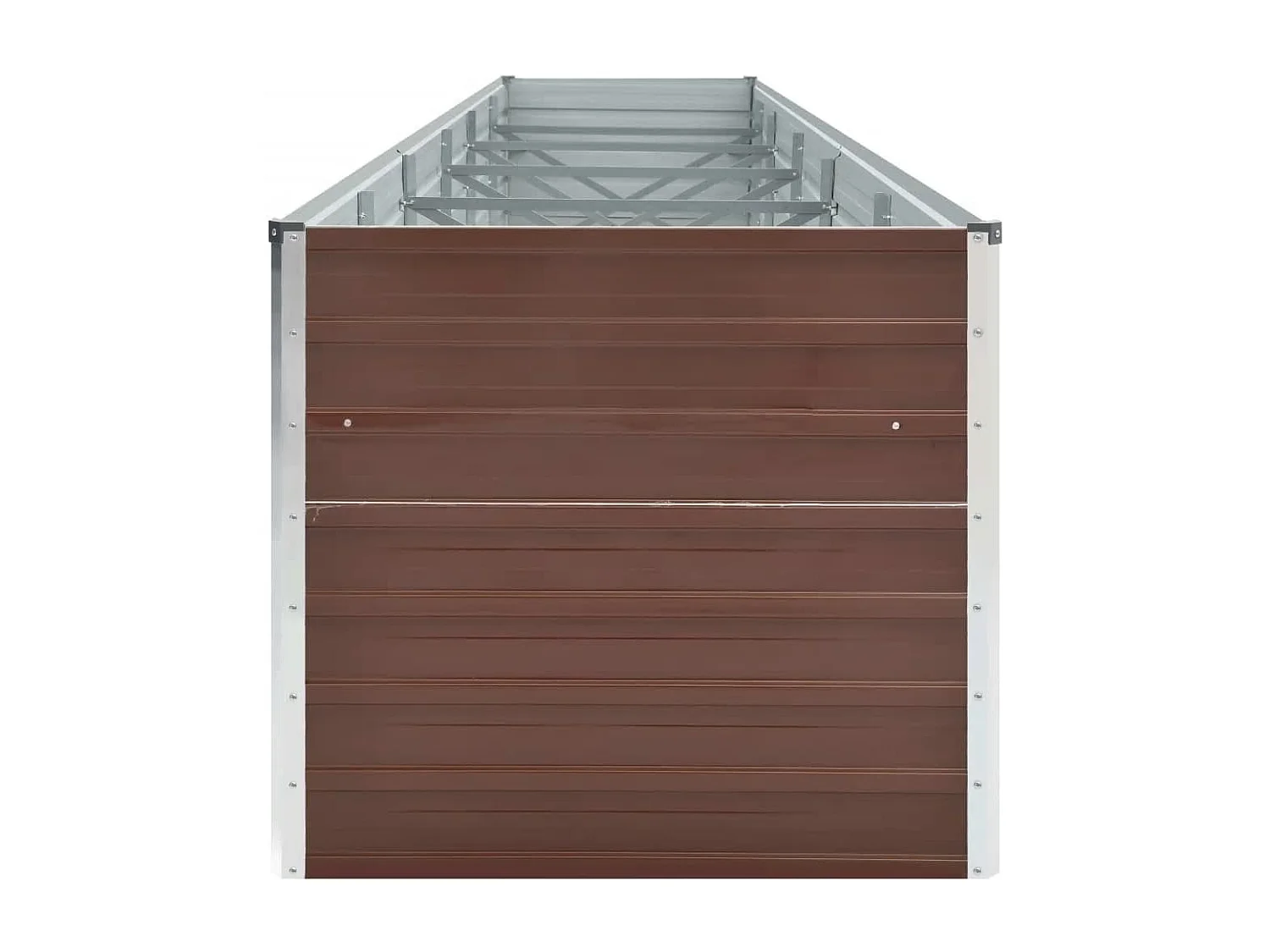 Garten-Hochbeet Verzinkter Stahl 480x80x77 cm Braun