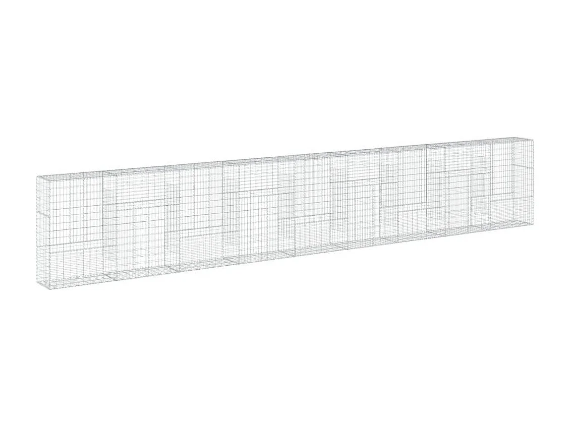 Cesta de gaviones con cubierta hierro galvanizado 900x50x150 cm